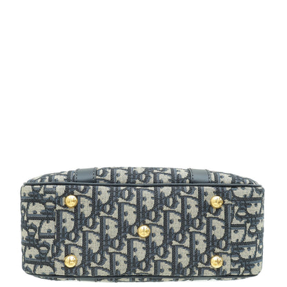 Christian Dior Blue Oblique D-Vibe Bowling Medium Bag
