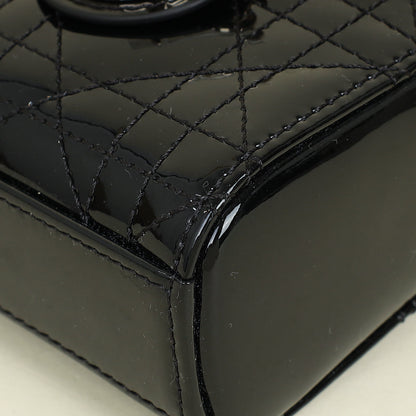 Christian Dior Black Lady-D Joy Micro Bag