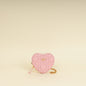 Christian Dior Pale Pink Dioramour Dior Caro Heart Pouch With Chain