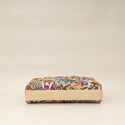 Christian Dior Multicolor Lady D-Joy Medium Raffai Albero Della Vita Embroidery Bag