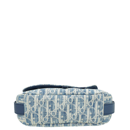 Dior Saddle Oblique Blue Crossbody Style 3