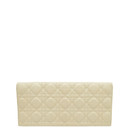 Christian Dior Light Beige Lady Dior Long Chain Clutch