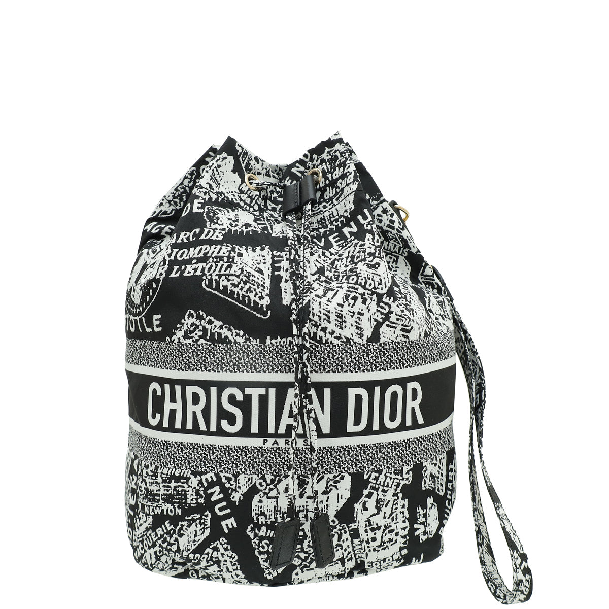 Christian Dior Bicolor Plan De Paris Motif Diortravel Pouch
