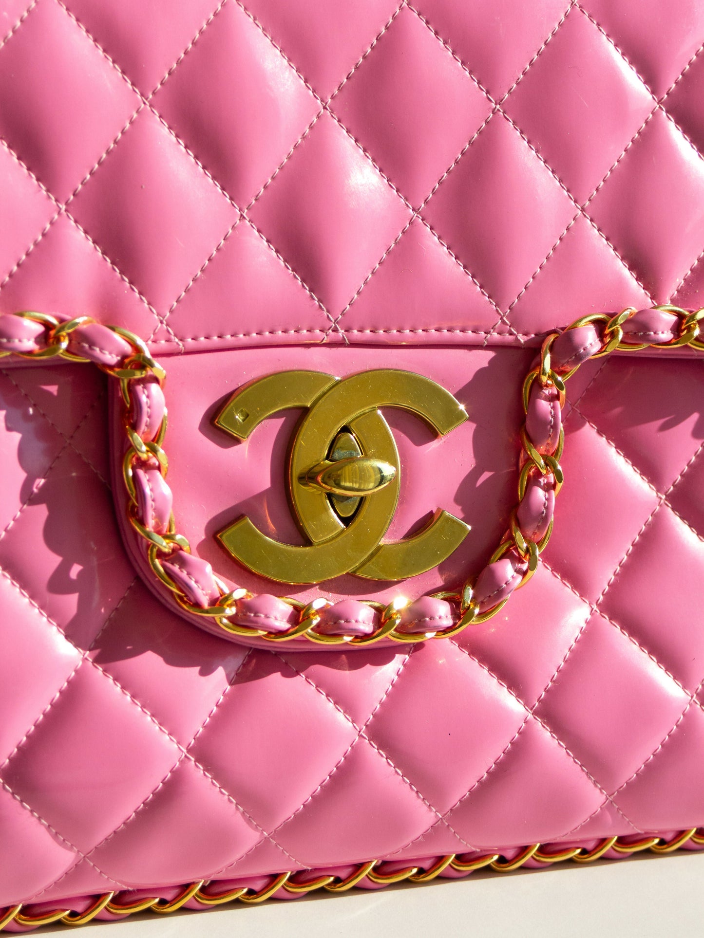Chanel Lambskin Gold Shoulder Bag Style 18