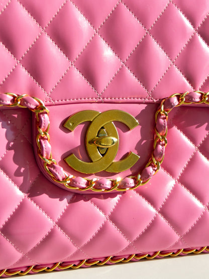 Chanel Lambskin Gold Shoulder Bag Style 18