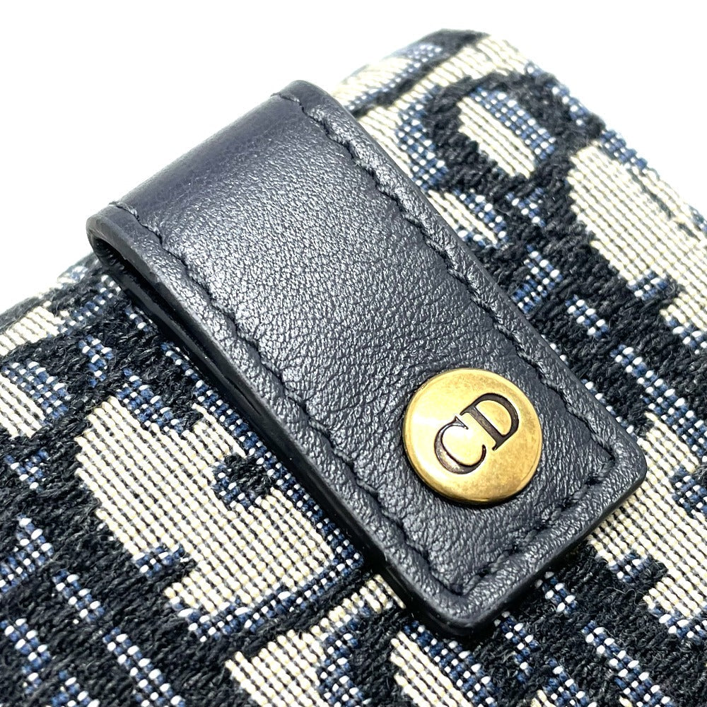 Dior Waist bag S5619CTZQ_M928 Leather / canvas Navy Oblique Trotter Saddle belt pouch mens