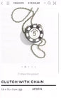 Chanel 23S Black White Clutch With Chain