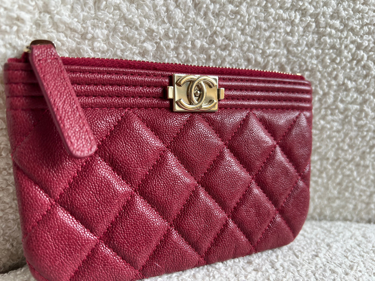 Chanel Boy Pink Zip pouch Mini Ocase (RRP £530)