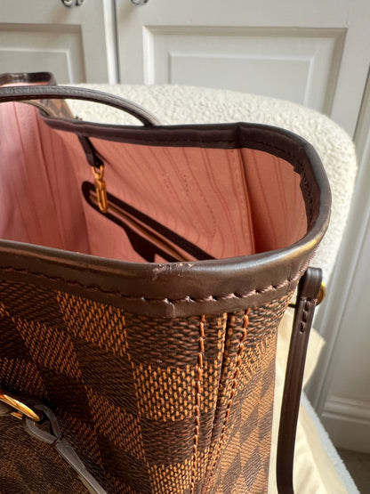 Louis Vuitton Neverfull MM Damier Ebene Rose Ballerine (RRP £1470)