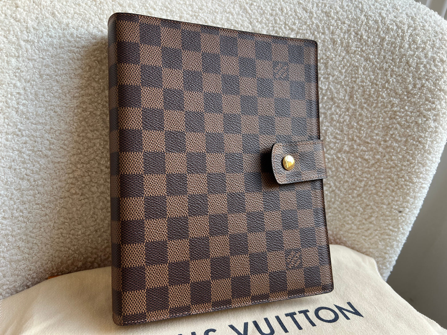 Louis Vuitton Damier Ebene Large Ring Agenda Cover (RRP £595)