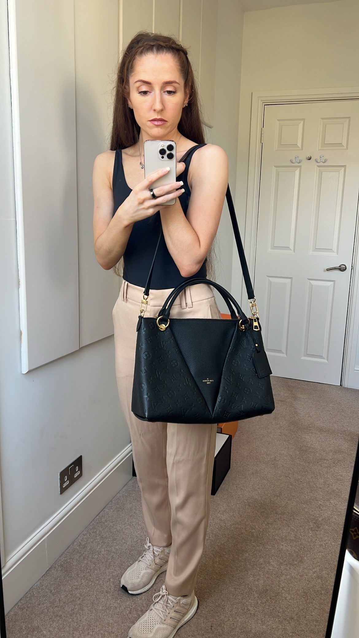 Louis Vuitton V Tote MM Navy Empreinte (RRP £2,390)