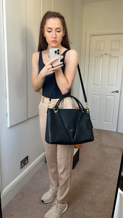 Louis Vuitton V Tote MM Navy Empreinte (RRP £2,390)