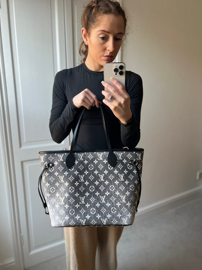 Louis Vuitton Neverfull MM Jacquard Denim