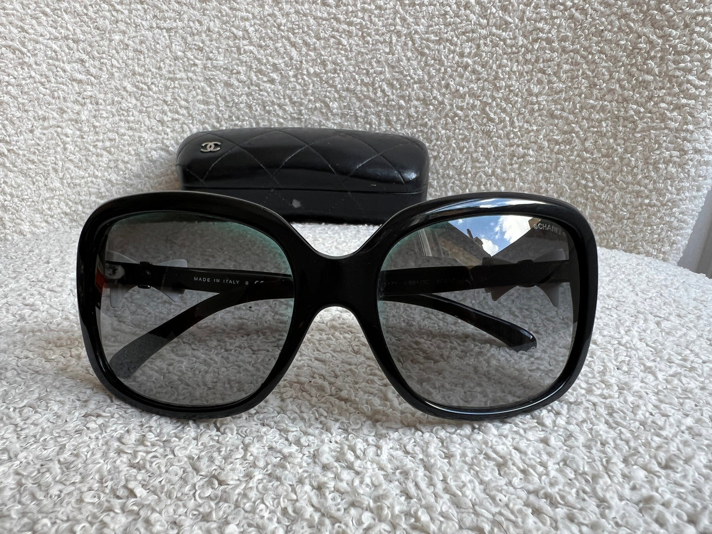 Chanel Black Bow Sunglasses