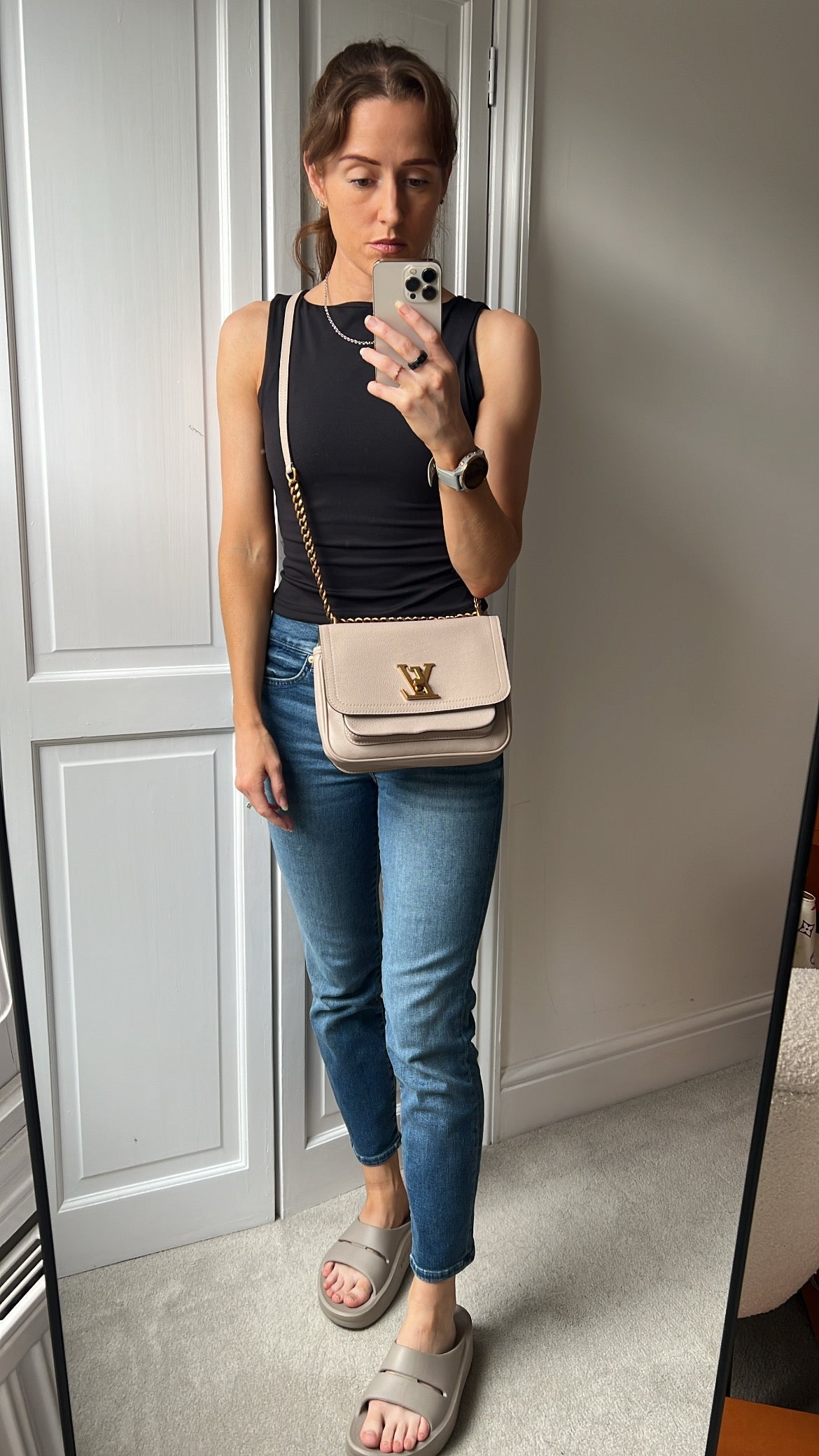 Louis Vuitton Mylockme Greige (RRP £2080)