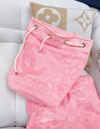 Chanel 24M Pink Beach Bag Towel Set