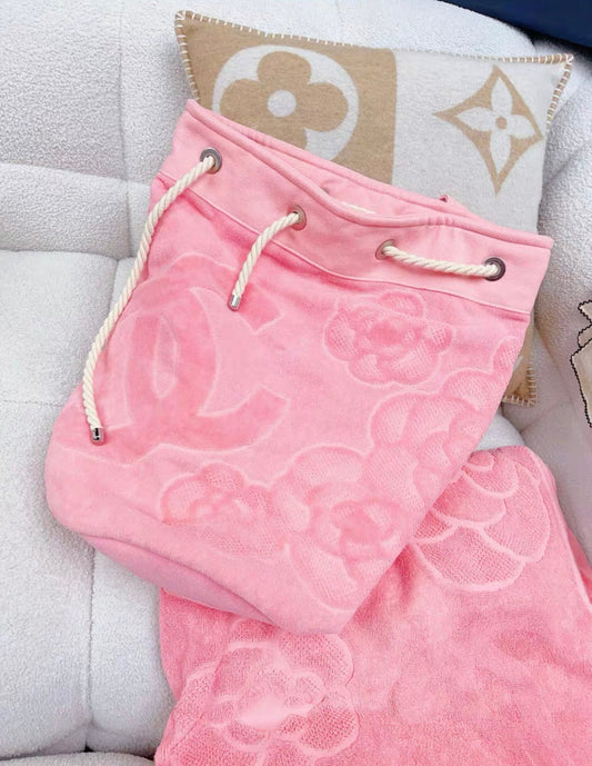 Chanel 24M Pink Beach Bag Towel Set