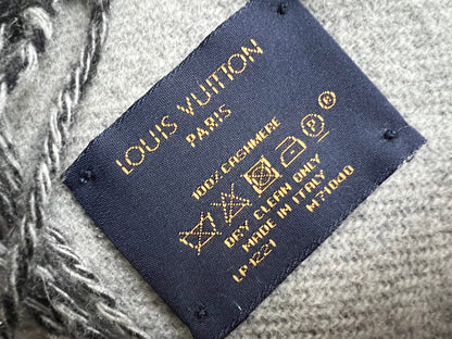 Louis Vuitton Rekyjavik Scarf Black and Grey (RRP £740)