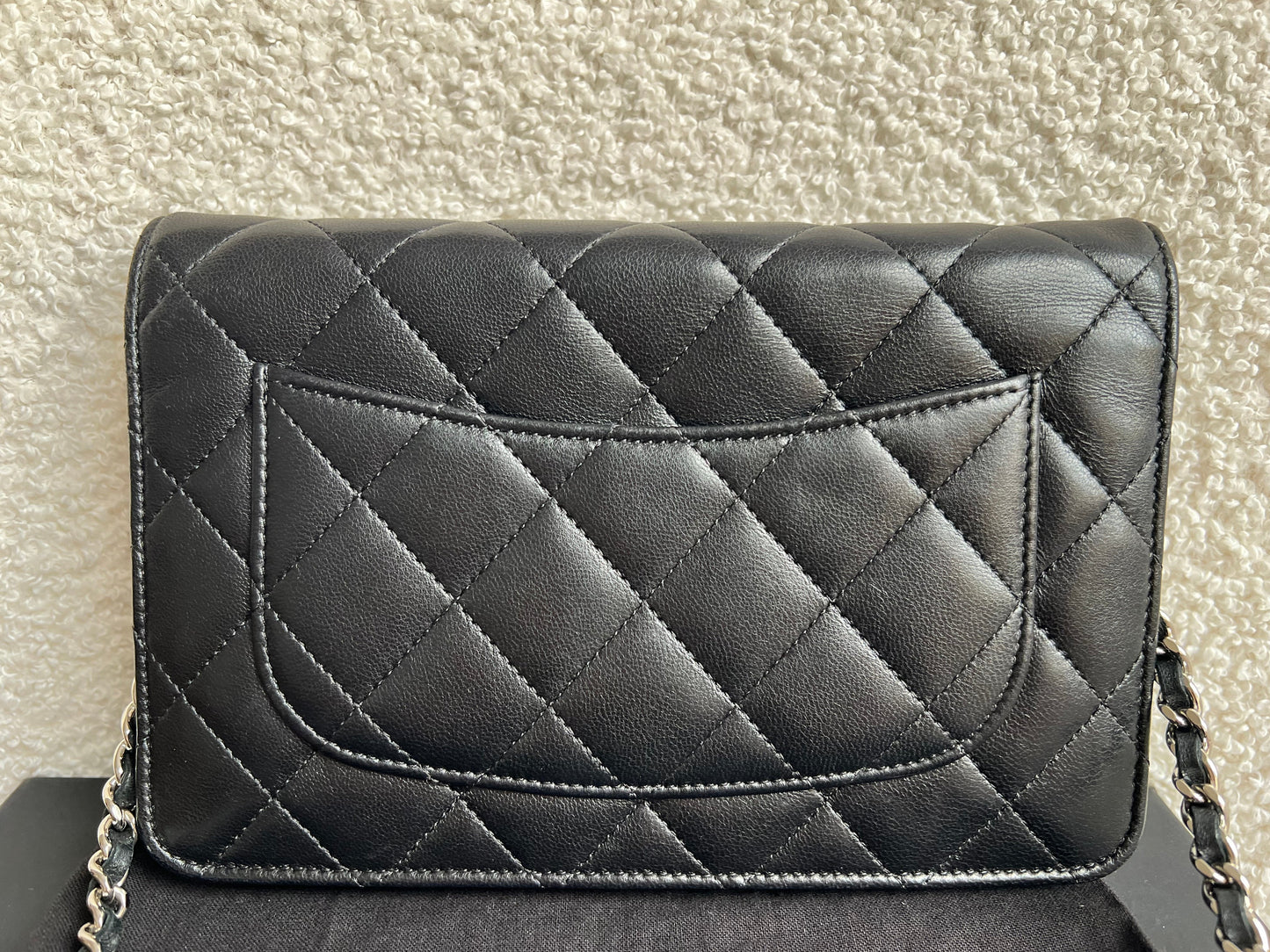 Chanel Wallet on Chain in Black Lambskin Silver Hardware (RRP £2,930)
