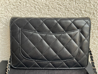 Chanel Wallet on Chain in Black Lambskin Silver Hardware (RRP £2,930)