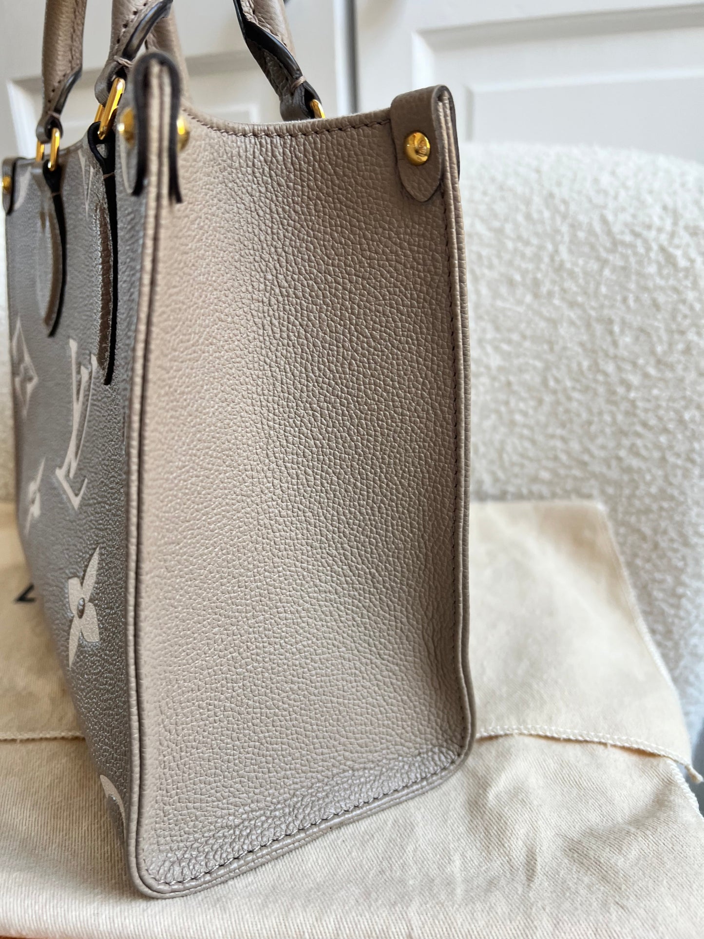 Louis Vuitton On the Go Bicolour PM Empreinte (RRP £2,520)