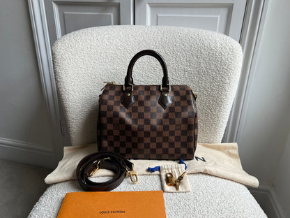 Louis Vuitton Speedy 25 Bandouliere Damier Ebene (RRP £1,470)