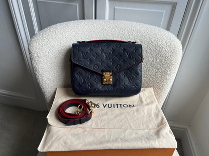 Louis Vuitton Pochette Metis Marine Rouge Empreinte (RRP £2,200)
