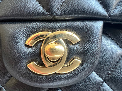Chanel Medium Classic Flap in Black Lambskin Gold hardware (RRP £9090)