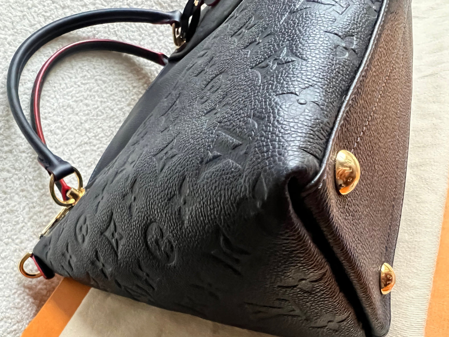 Louis Vuitton V Tote MM Navy Empreinte (RRP £2,390)