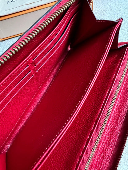 Louis Vuitton Zippy Wallet in Red Empreinte (RRP £740)