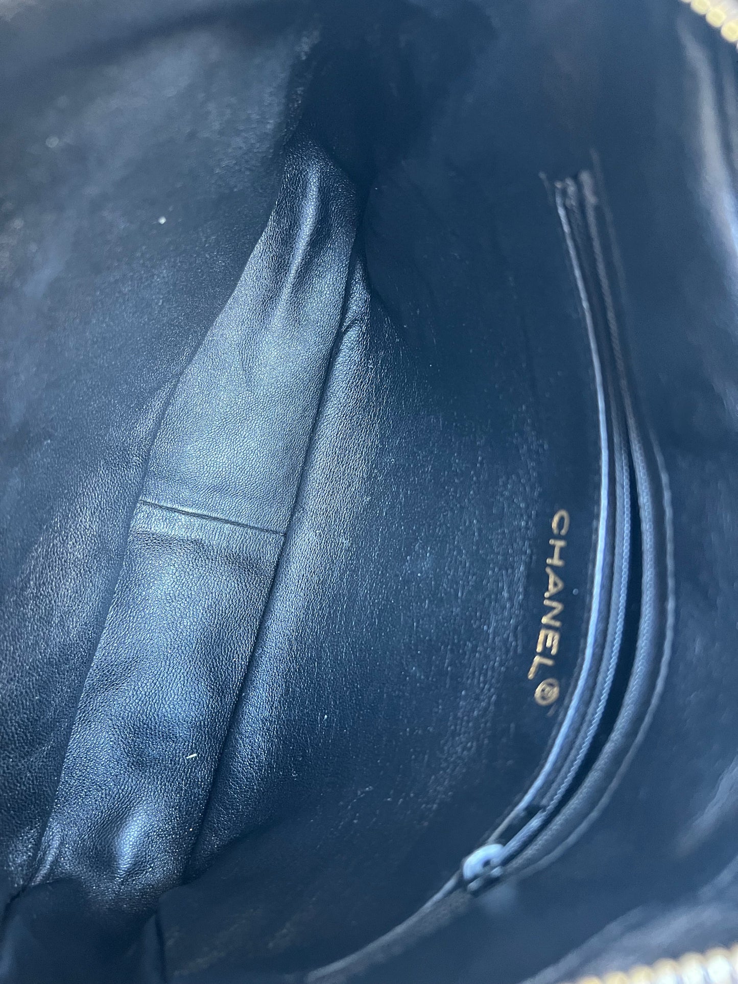 Chanel Vintage Black Lambskin Camera Bag with 24k Gold Hardware