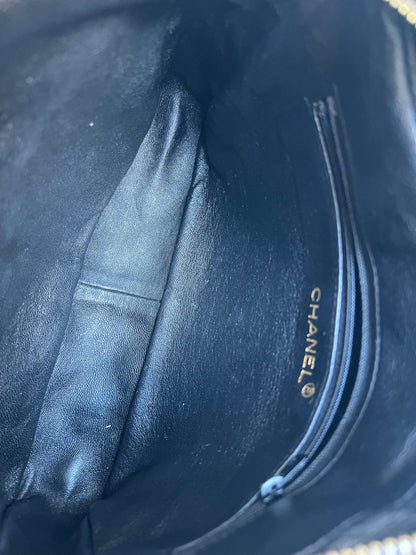 Chanel Vintage Black Lambskin Camera Bag with 24k Gold Hardware