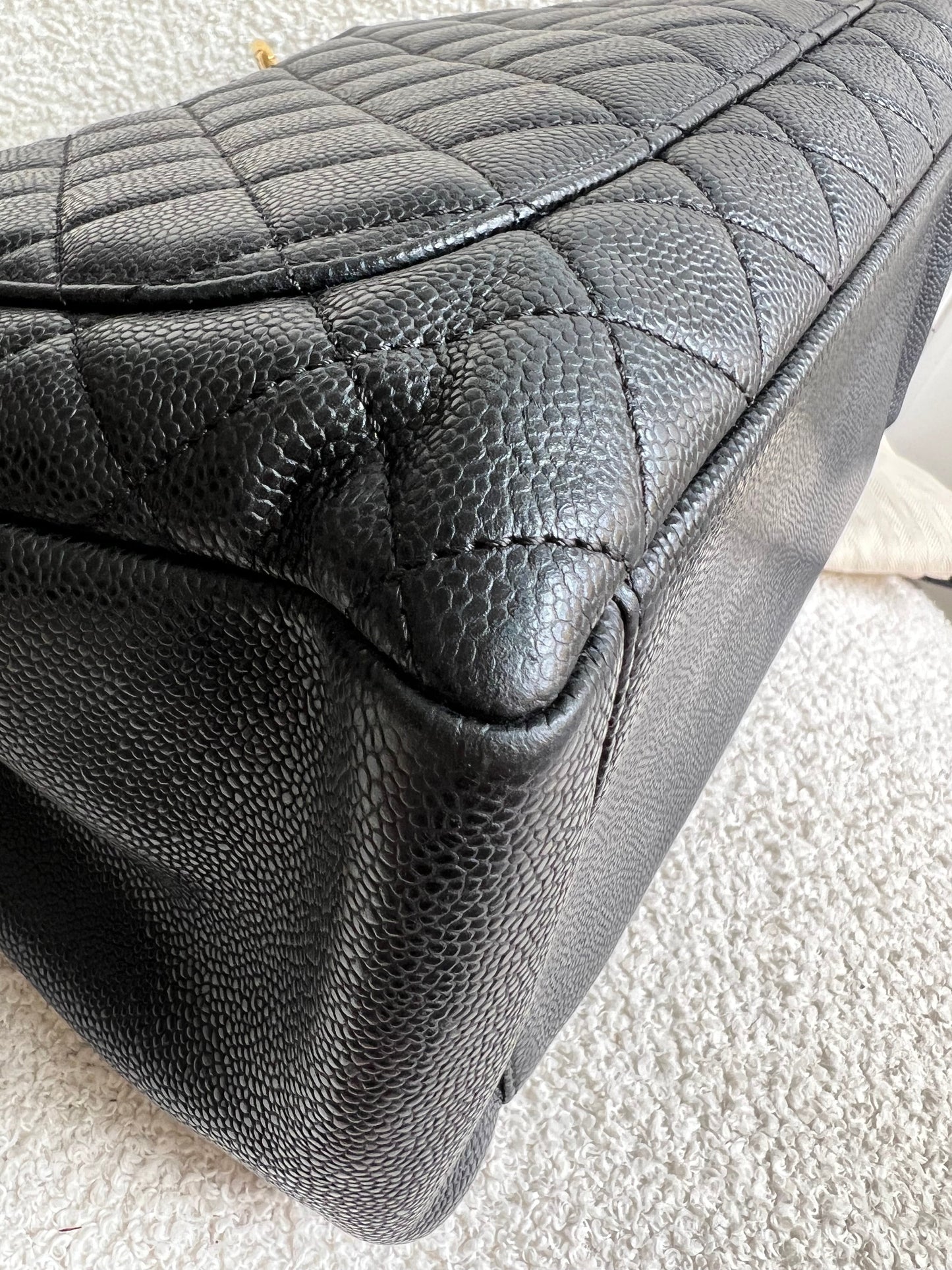 Chanel Black Caviar Grand Shopper Tote Gold Hardware (GST)