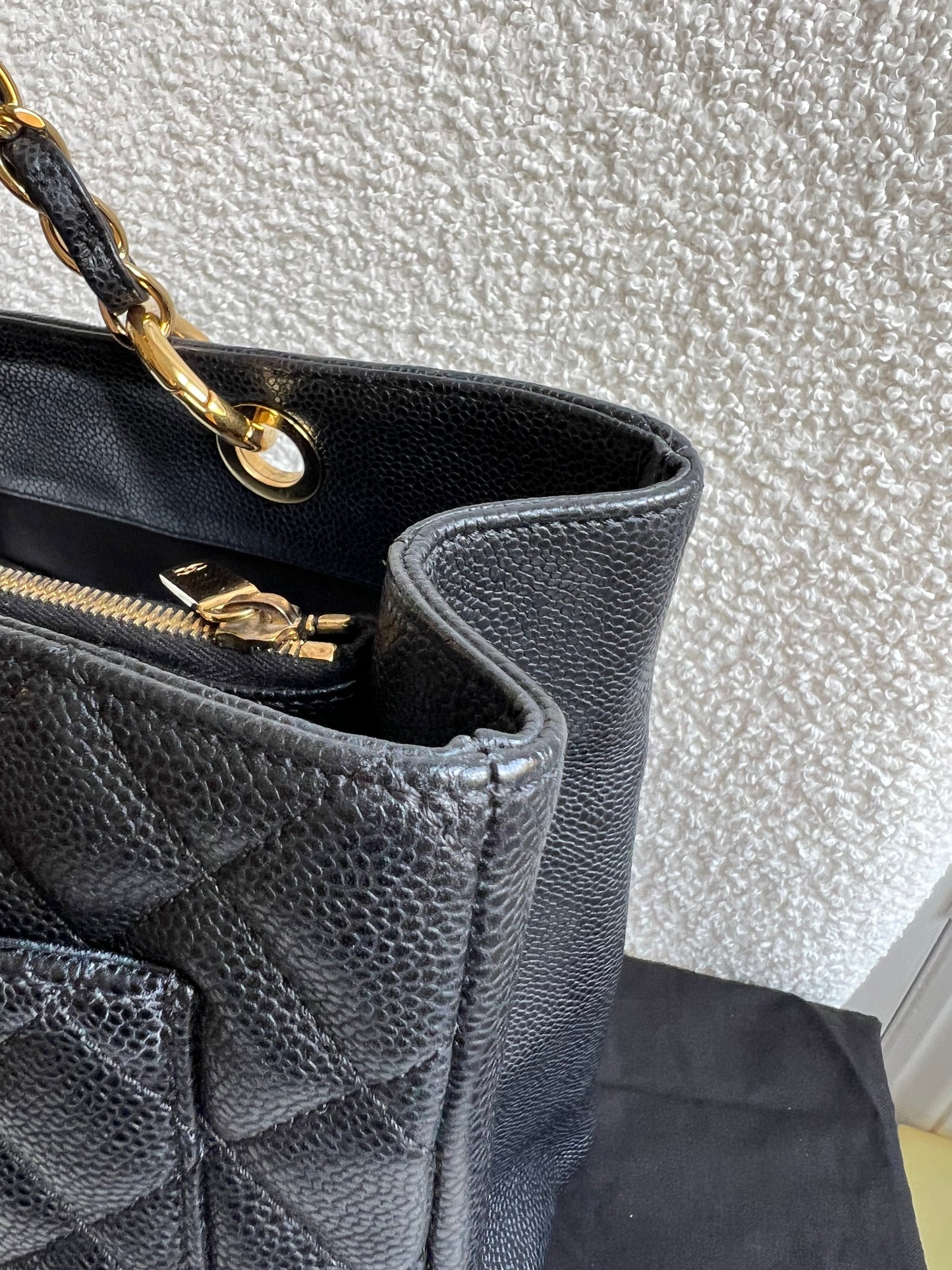 Chanel Black Caviar Grand Shopper Tote Gold Hardware (GST)