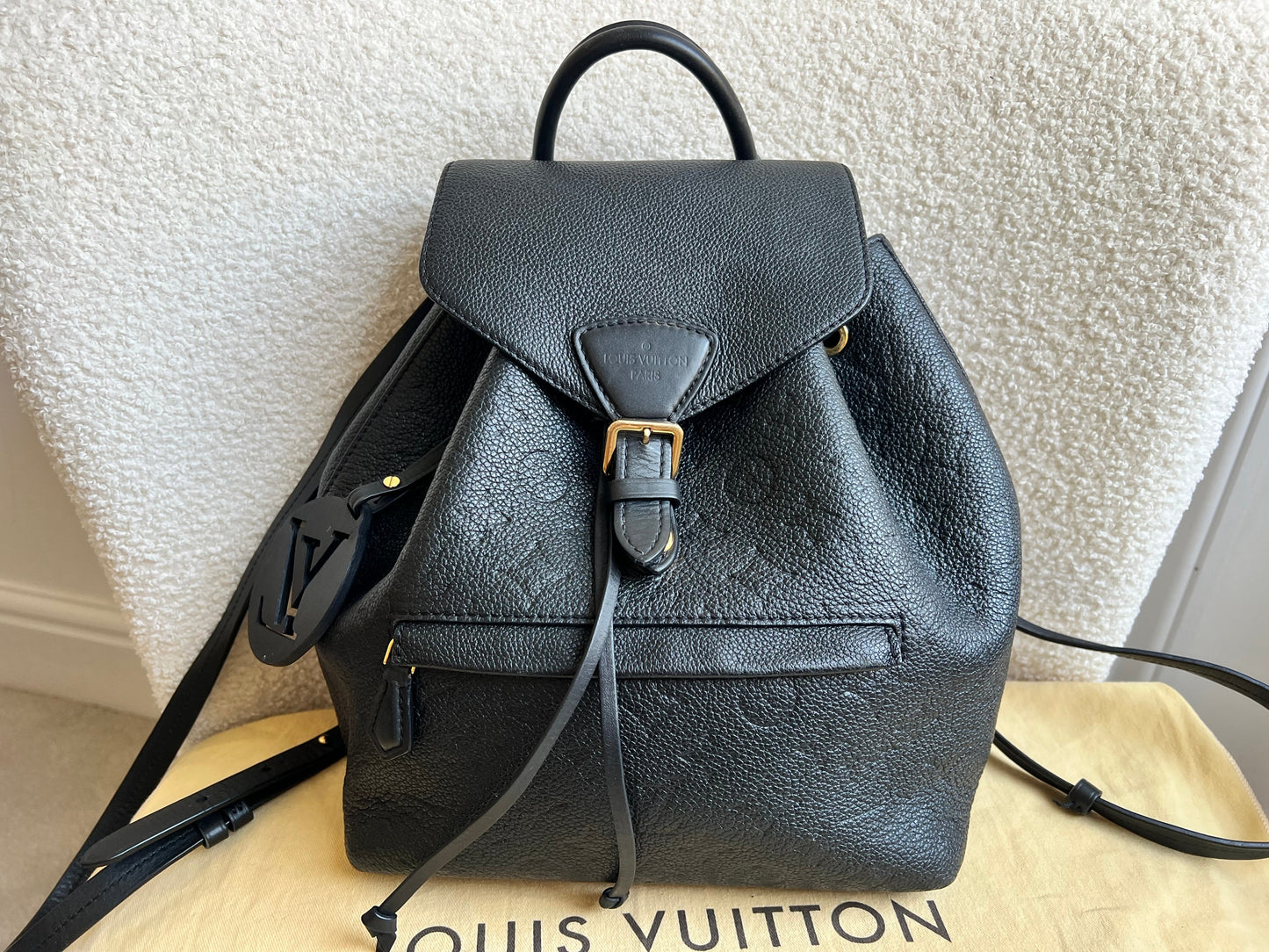 Louis Vuitton Montsouris Backpack Black Empreinte