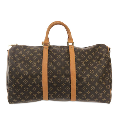 Brown Louis Vuitton Monogram Keepall 50 Travel Bag