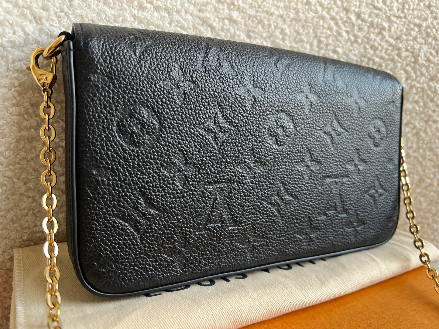 Louis Vuitton Felicie Pochette Black Empreinte Monogram (RRP £1230)