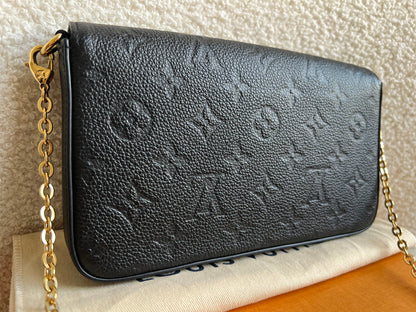 Louis Vuitton Felicie Pochette Black Empreinte Monogram (RRP £1230)