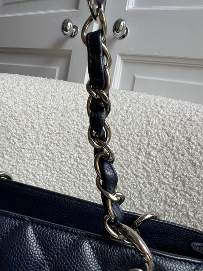 Chanel Navy Blue Caviar Grand Shopper Tote (GST)