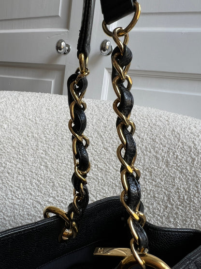 Chanel Black Caviar Grand Shopper Tote Gold Hardware (GST)