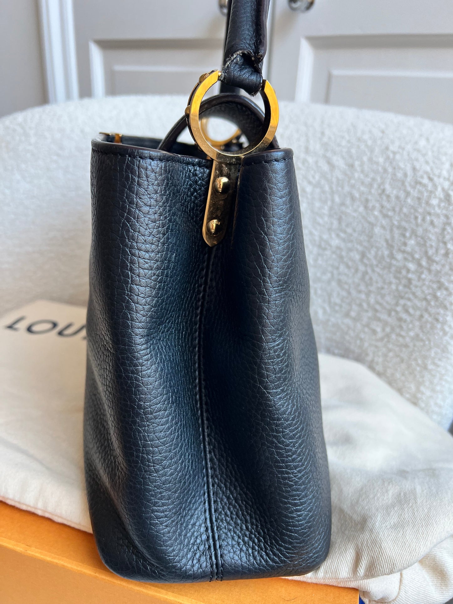 Louis Vuitton Capucines MM Black with Silver Hardware (RRP £4,350)