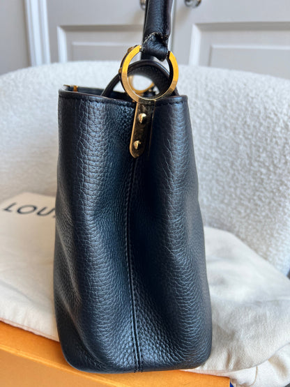Louis Vuitton Capucines MM Black with Silver Hardware (RRP £4,350)