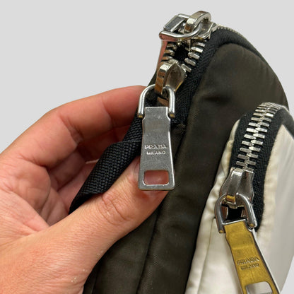 Prada 2018 Rubber Race Logo Bandoliera Crossbody Pocket Bag + Cards