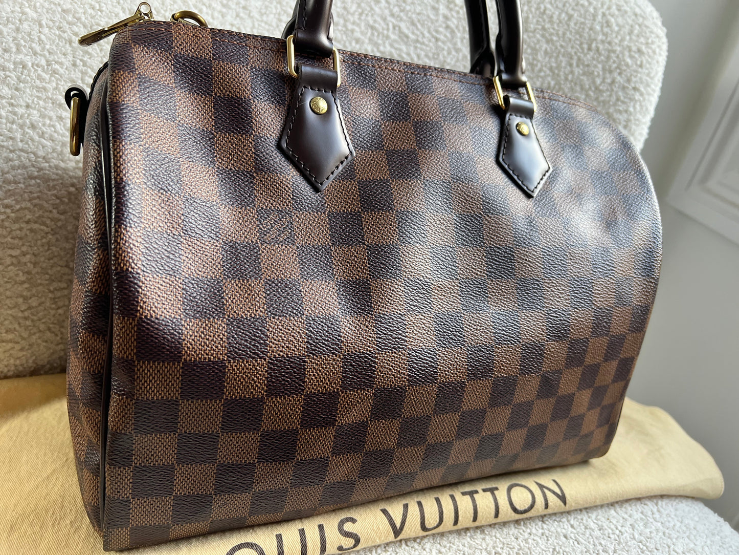 Louis Vuitton Speedy Bandouliere 30 Damier Ebene (RRP £1490)