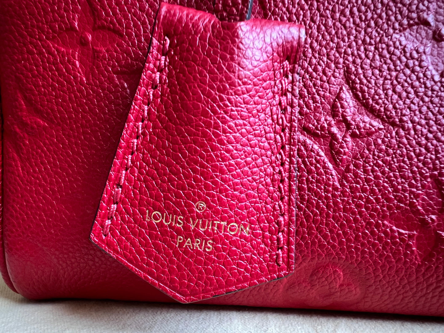 Louis Vuitton Speedy 25 Red Empreinte (RRP £1,840)