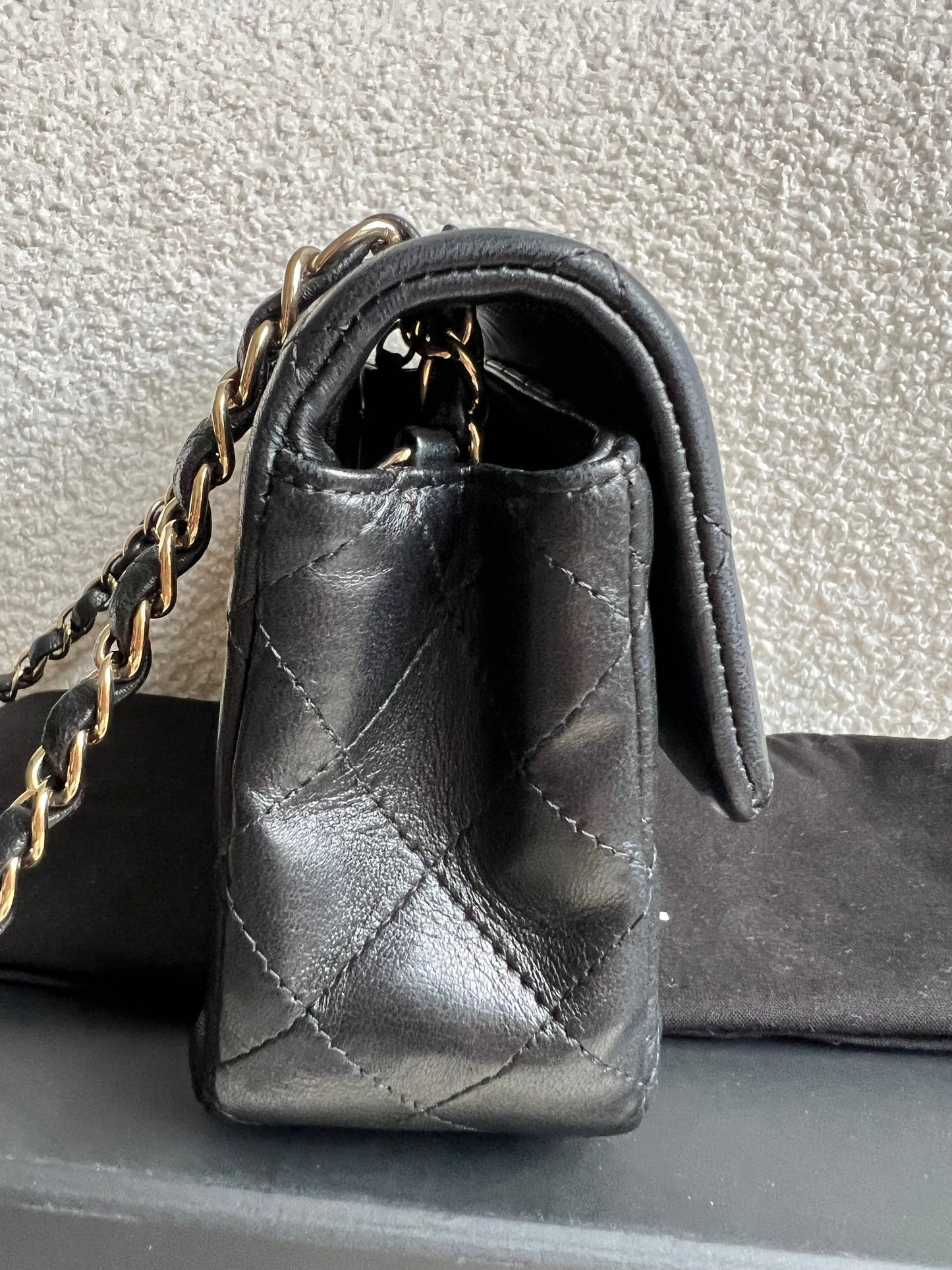 Chanel Mini Rectangular Classic Flap in Black Lambskin (RRP £4,390)