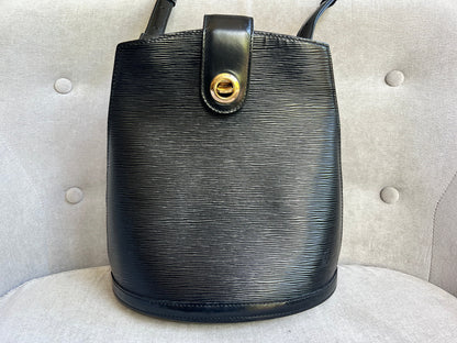 Louis Vuitton Vintage Black Epi Leather Cluny