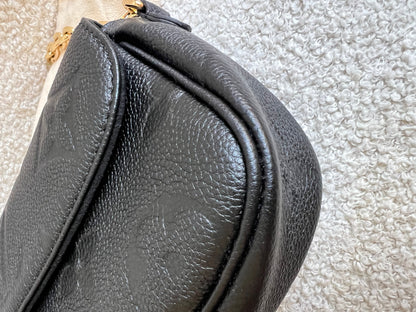 Louis Vuitton Ivy Wallet on Chain Bag Black Empreinte (RRP £1,490)