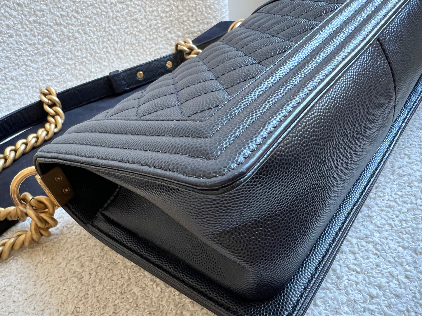 Chanel Black Caviar Medium Boy Bag (RRP £5800)