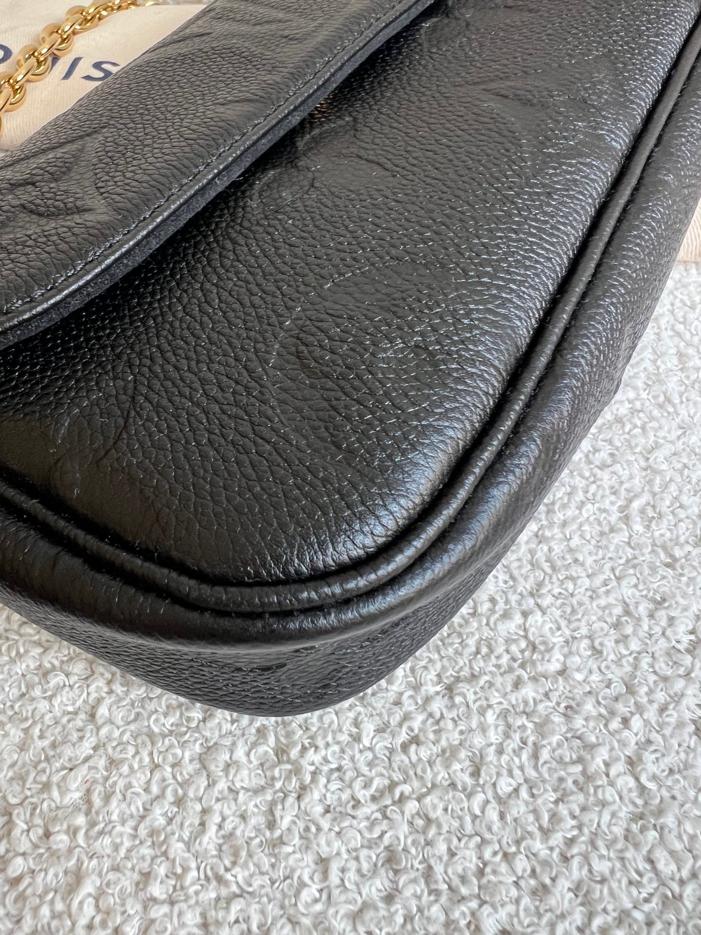 Louis Vuitton Ivy Wallet on Chain Bag Black Empreinte (RRP £1,490)